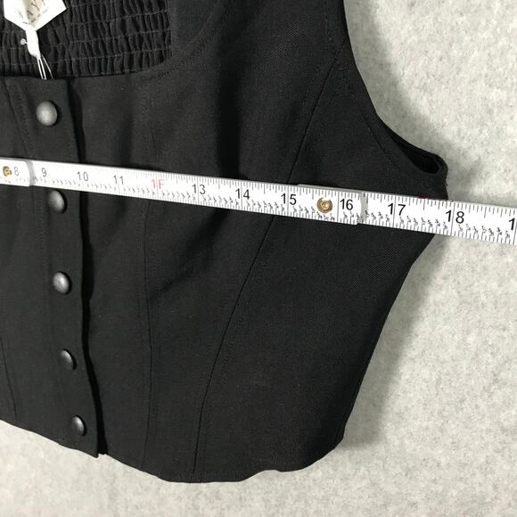 WAYF Where Are You From Top Womens Large Black Crop Tank Bustier Festival Goth - Picture 5 of 8